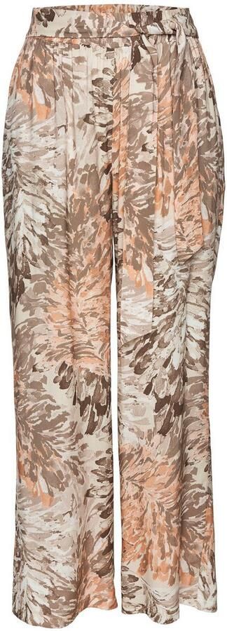 Lascana Palazzobroek met bloemenprint zomerse stofbroek met zakken strandbroek (Met vastgezette bindceintuur) - Foto 7