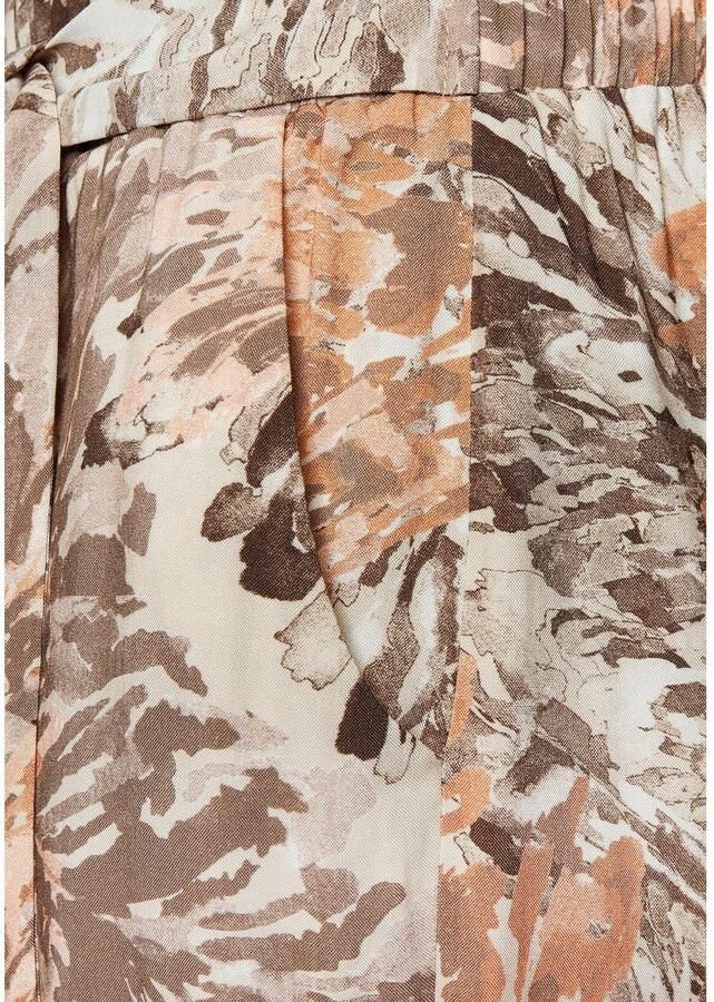 Lascana Palazzobroek met bloemenprint zomerse stofbroek met zakken strandbroek (Met vastgezette bindceintuur) - Foto 3