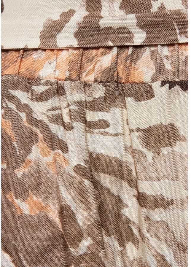 Lascana Palazzobroek met bloemenprint zomerse stofbroek met zakken strandbroek (Met vastgezette bindceintuur)