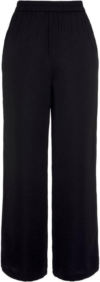 Lascana Palazzobroek met sierknopen en comfortabele boord lichte stofbroek met zakken - Foto 4