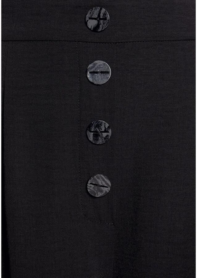 Lascana Palazzobroek met sierknopen en comfortabele boord lichte stofbroek met zakken