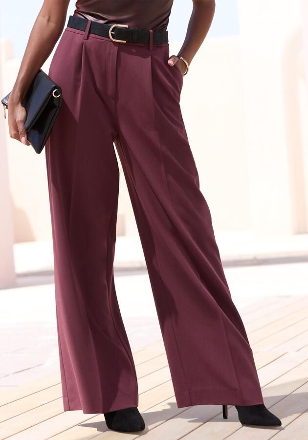 Lascana Pantalon met wijd uitlopende pijp palazzobroek elegant - Foto 3