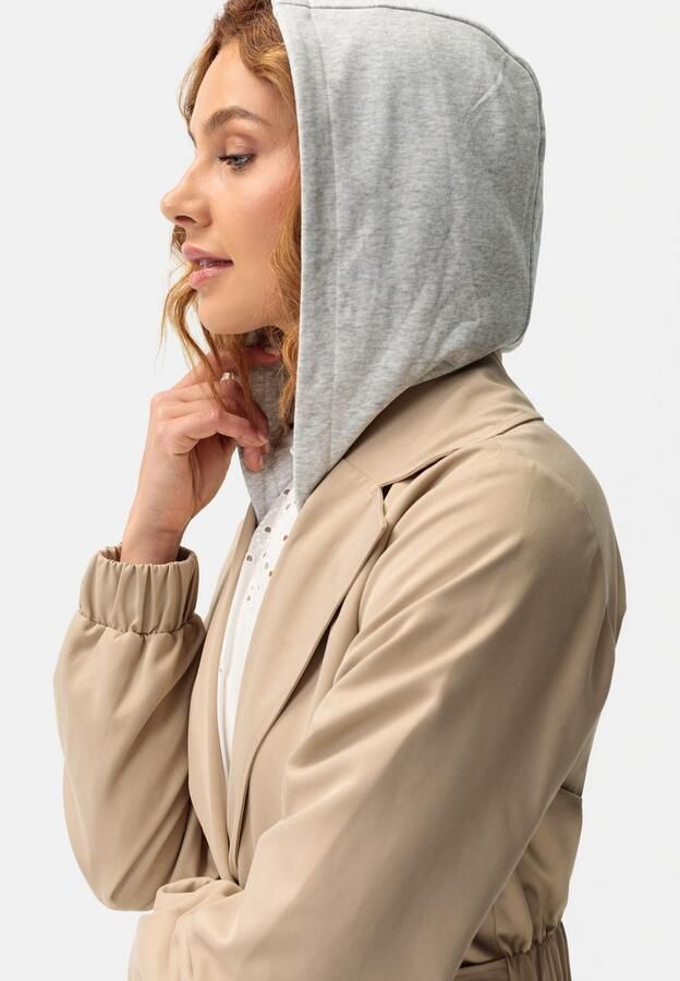 Lascana Blouse zonder sluiting met gaatjesborduurwerk en subtiele ruches 3 4-mouwen damesblouse