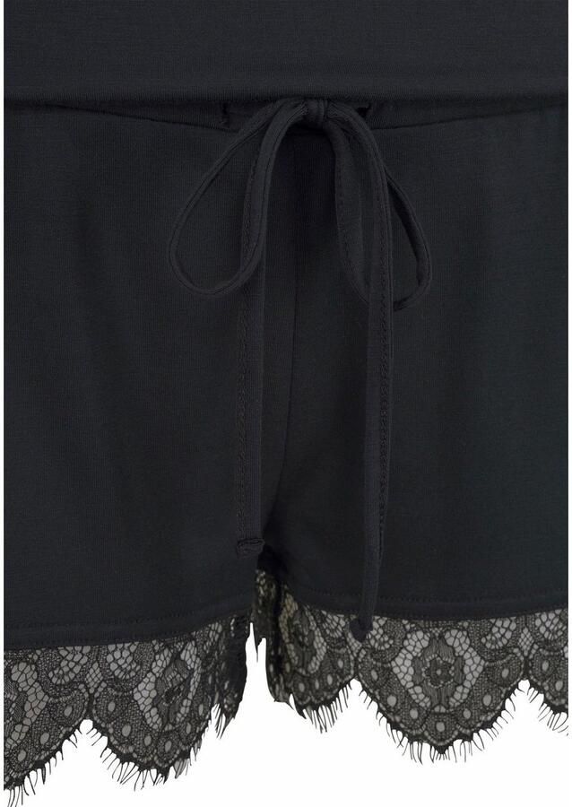 Lascana Playsuit met kanten zoom