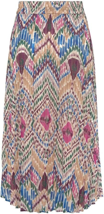 Lascana Plissérok van lichte chiffonstof midirok met aloverprint zomers - Foto 9