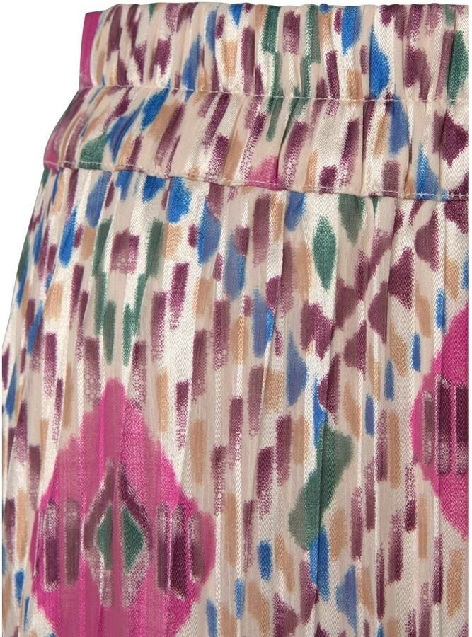 Lascana Plissérok van lichte chiffonstof midirok met aloverprint zomers