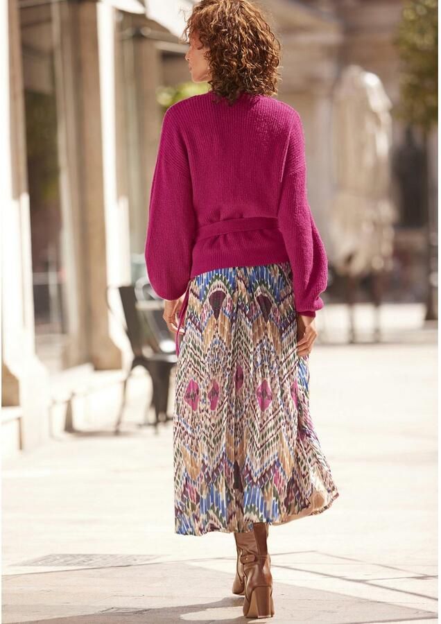 Lascana Plissérok van lichte chiffonstof midirok met aloverprint zomers - Foto 3