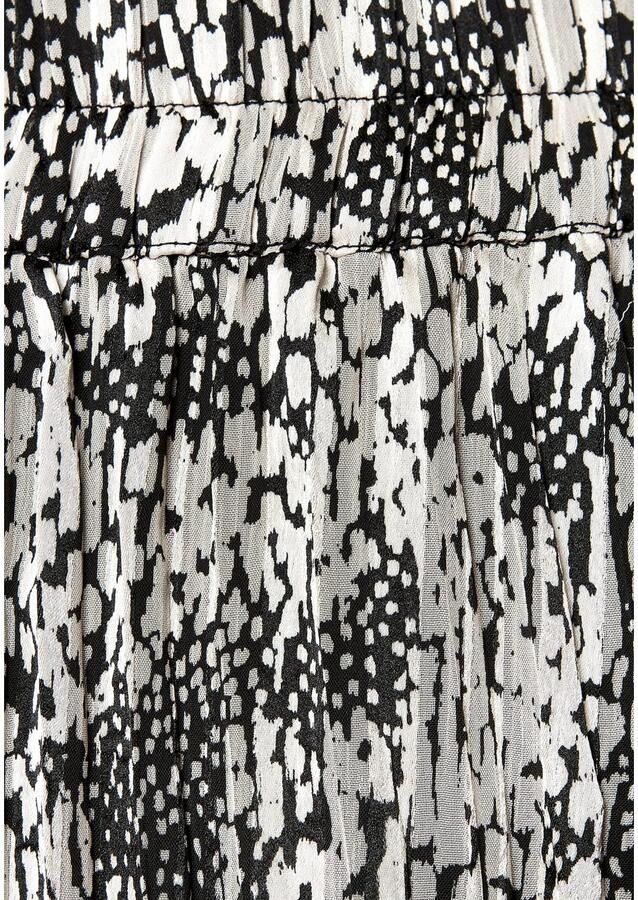 Lascana Plissérok van lichte chiffonstof midirok met aloverprint zomers