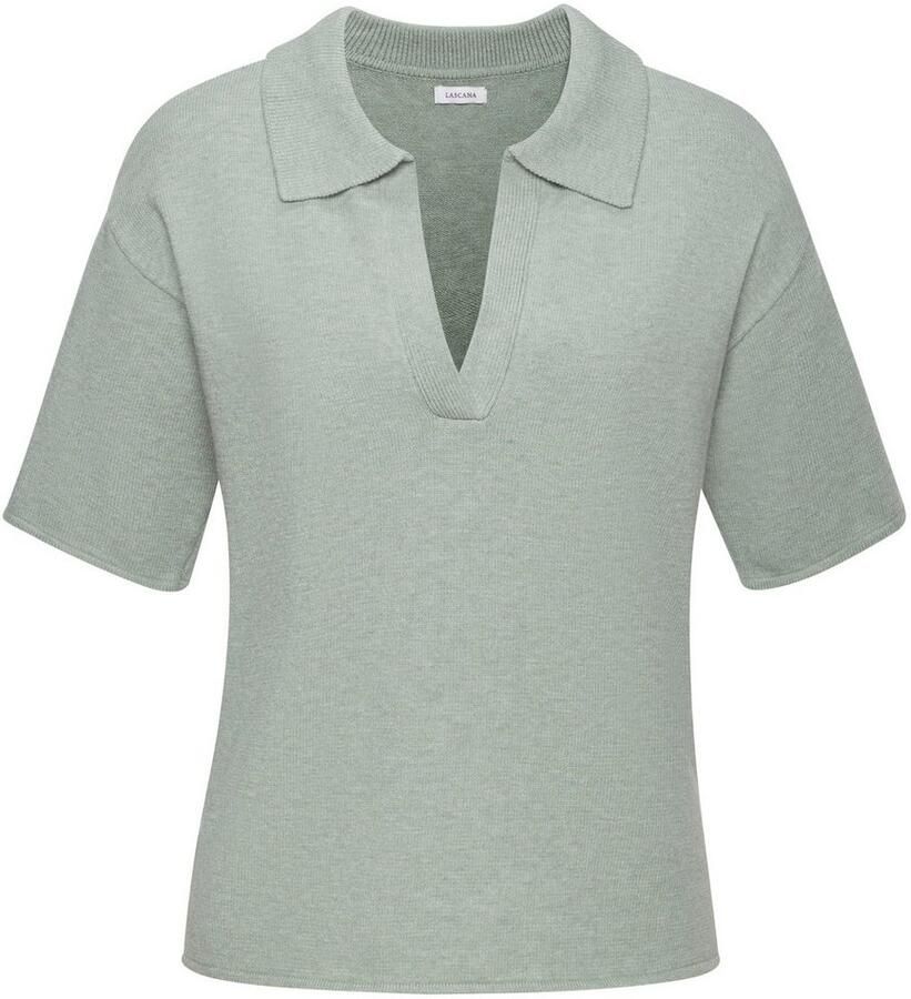 Lascana Poloshirt van hoogwaardige brei