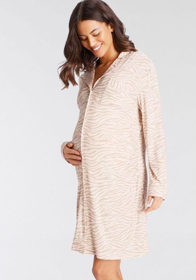 Lascana Positienachthemd met knoopsluiting en rimpeling aan de zijnaad - Foto 4