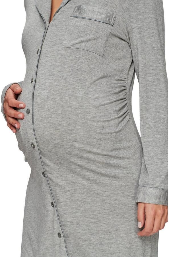 Lascana Positienachthemd met knoopsluiting en rimpeling aan de zijnaad - Foto 3