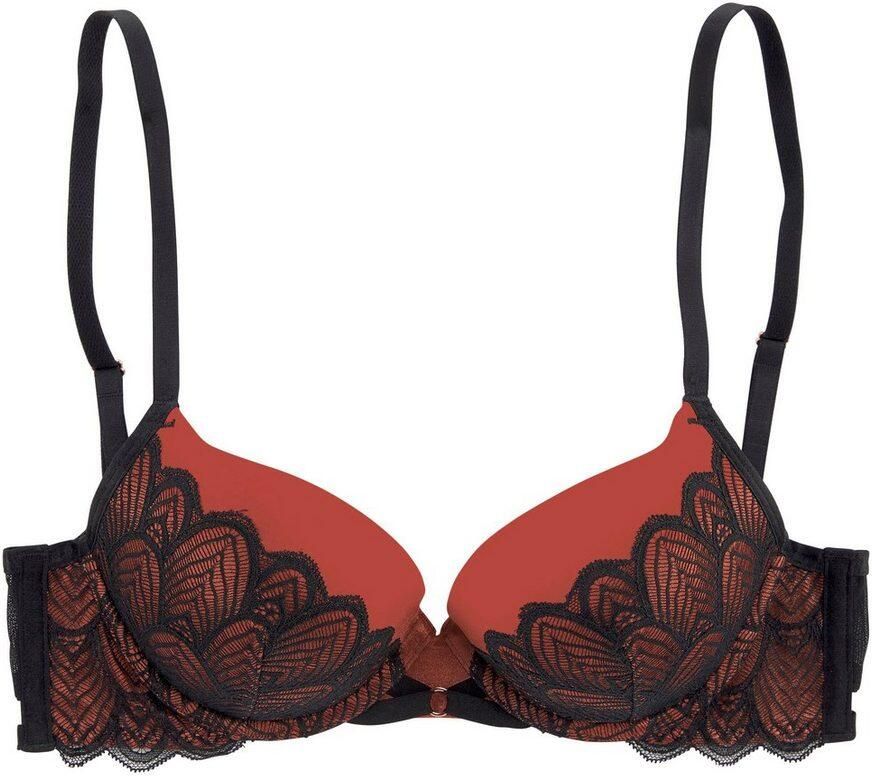 Lascana Push-up-bh Belinda Cups van mooie satijnstof met kant overtrokken sexy ondergoed