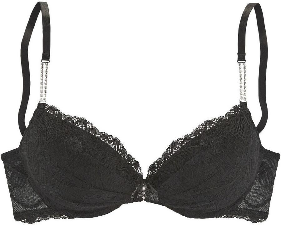 Lascana Push-up-bh Dalia met elegante stras op de schouderbandjes lingerie - Foto 4