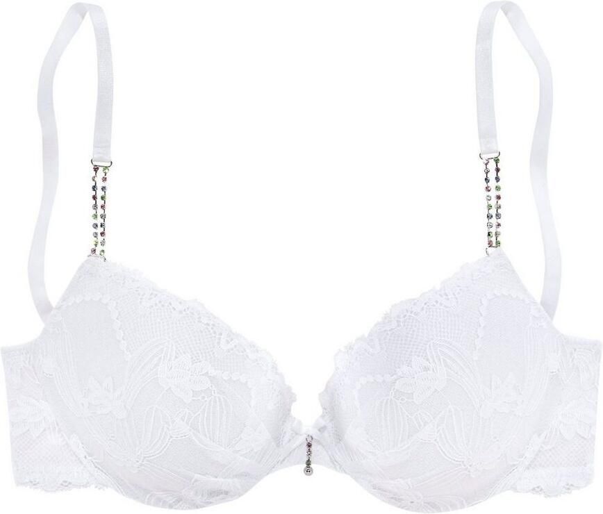 Lascana Push-up-bh Dalia met elegante stras op de schouderbandjes lingerie
