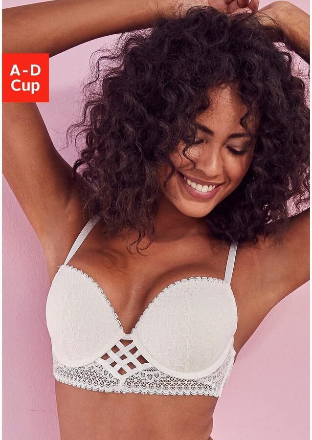 Lascana Push-up-bh in prachtige vlecht-look sexy dessous