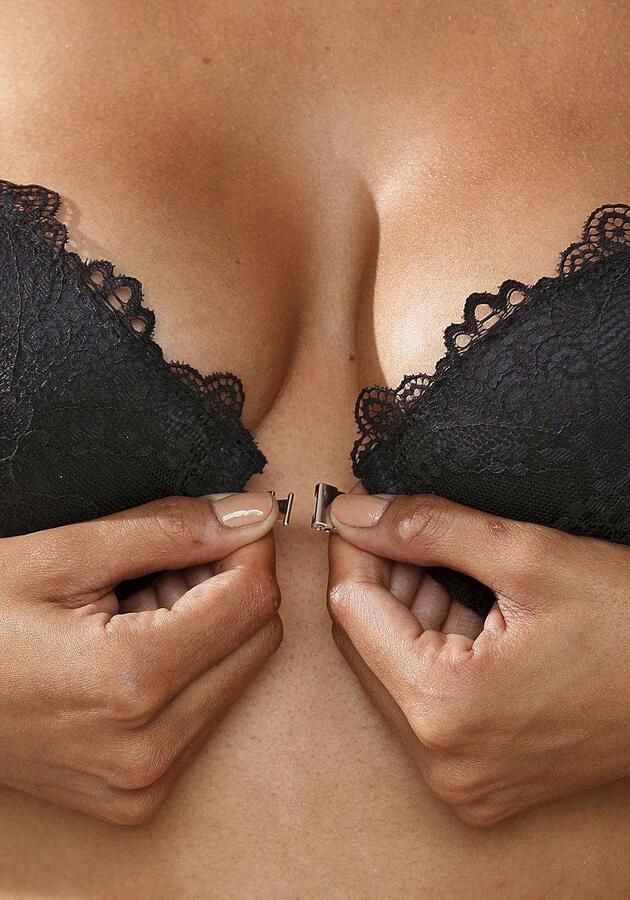 Lascana Push-up-bh MELISSA met voorsluiting & kanten achterkant van borduursel ondergoed - Foto 8