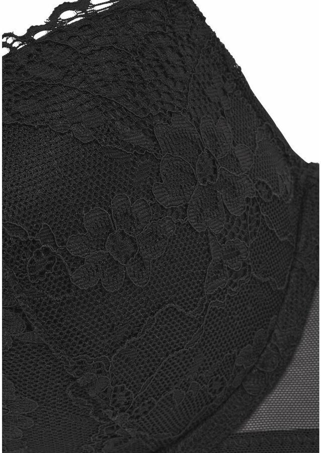 Lascana Push-up-bh MELISSA met voorsluiting & kanten achterkant van borduursel ondergoed - Foto 4