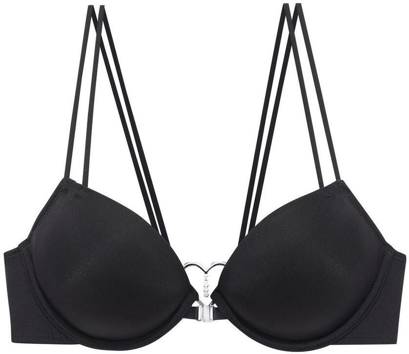 Lascana Push-up-bh met bijzondere strasachterkant voor diepe ruglijn sexy ondergoed