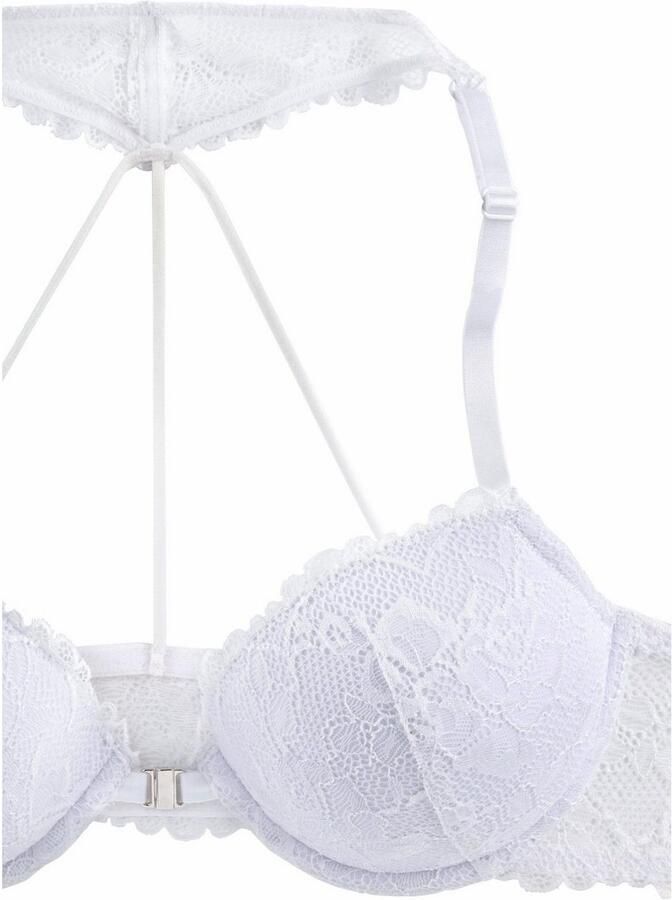 Lascana Push-up-bh met decoratieve kanten achterkant in banddesign sexy ondergoed
