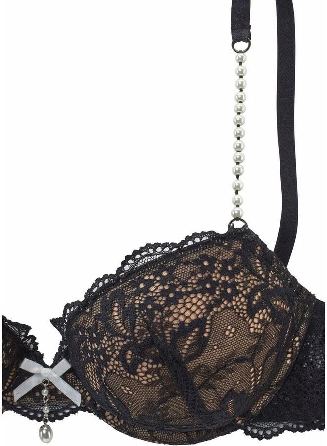 Lascana Push-up-bh met elegante kralendetails sexy dessous