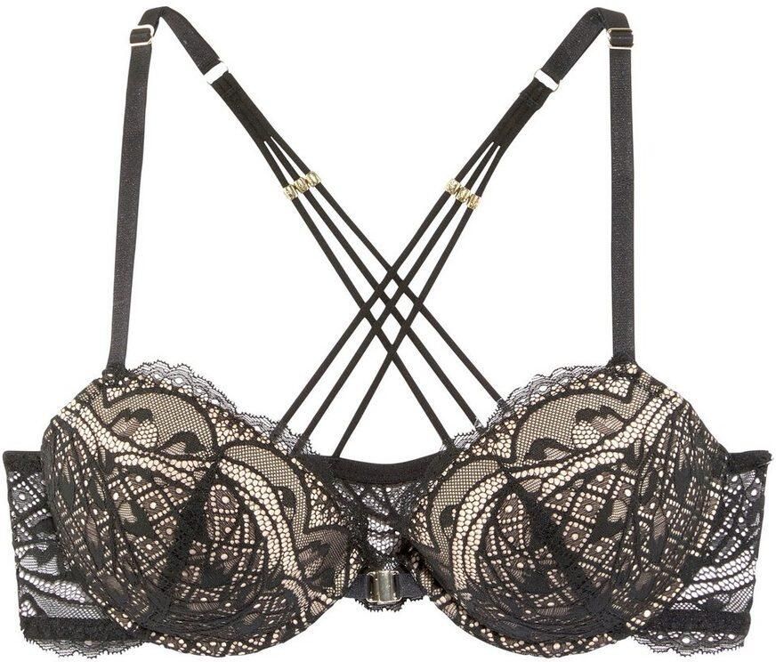 Lascana Push-up-bh met gekruiste bandjes en kralen sexy dessous