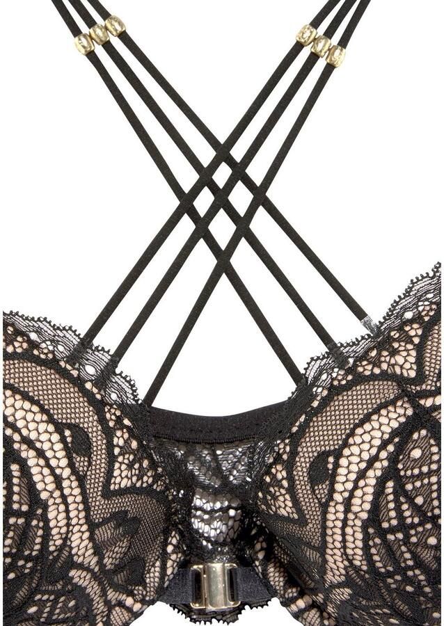 Lascana Push-up-bh met gekruiste bandjes en kralen sexy dessous - Foto 2