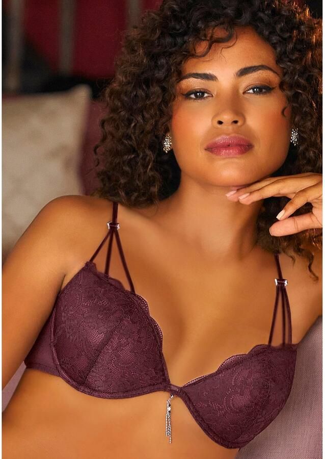 Lascana Push-up-bh met opvallend glitteraccessoire sexy dessous - Foto 4