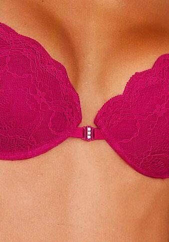 Lascana Push-up-bh met praktische voorknopsluiting en delicate spaghettibandjes lingerie - Foto 8