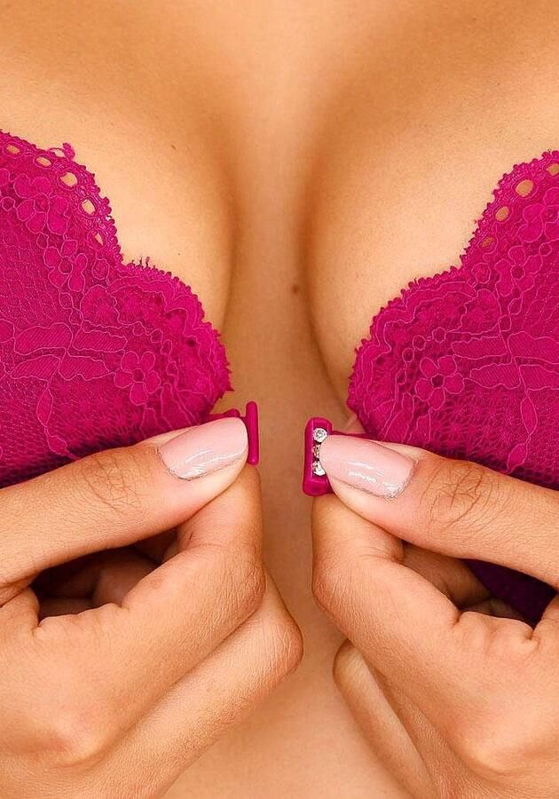 Lascana Push-up-bh met praktische voorknopsluiting en delicate spaghettibandjes lingerie - Foto 4