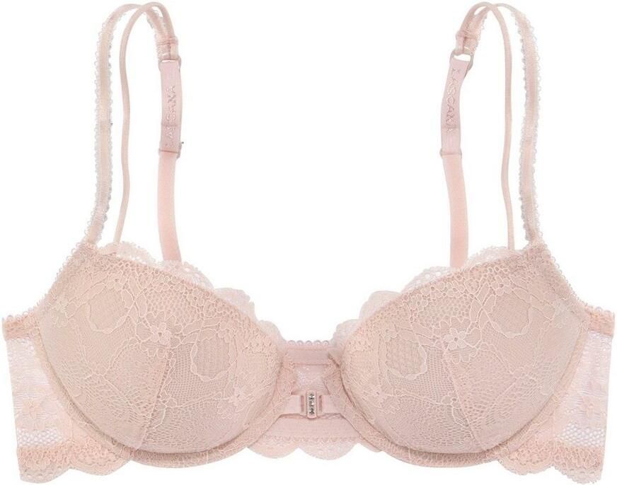 Lascana Push-up-bh met praktische voorknopsluiting en delicate spaghettibandjes lingerie