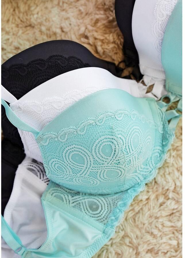 Lascana Push-up-bh met sexy bandjes aan de voorkant lingerie