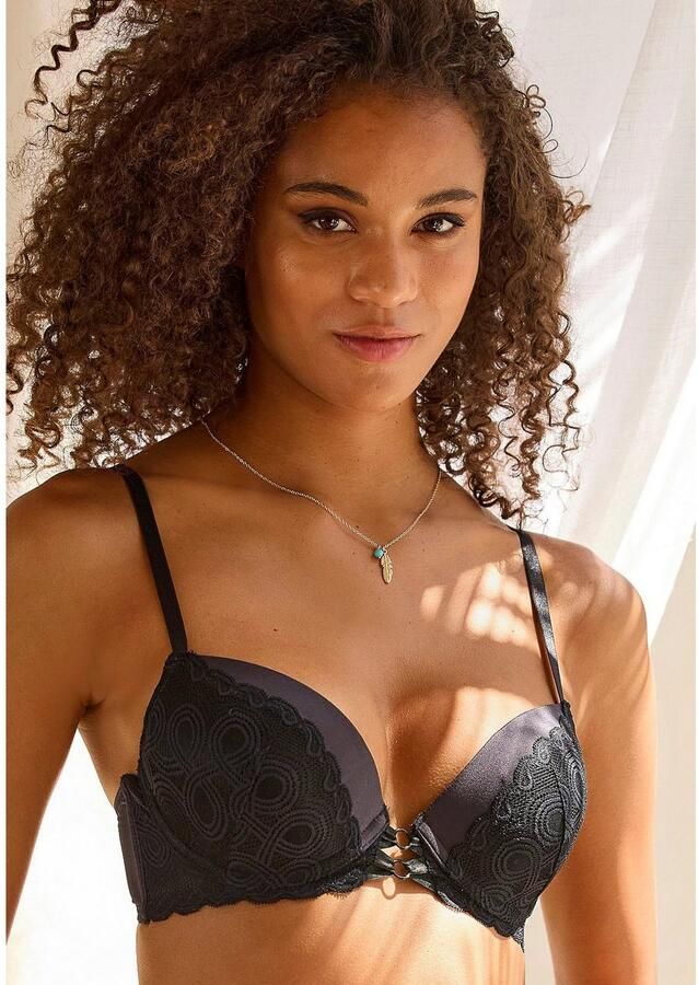 Lascana Push-up-bh met sexy bandjes aan de voorkant lingerie - Foto 3