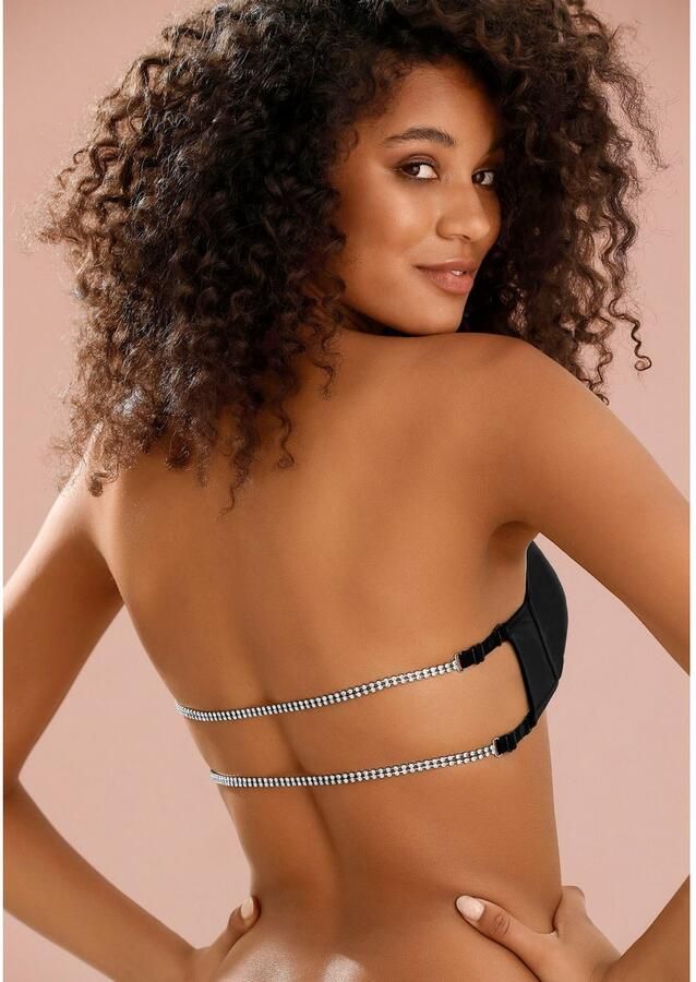 Lascana Push-up-bh met strasachterkant voor diepe ruglijn sexy ondergoed - Foto 2