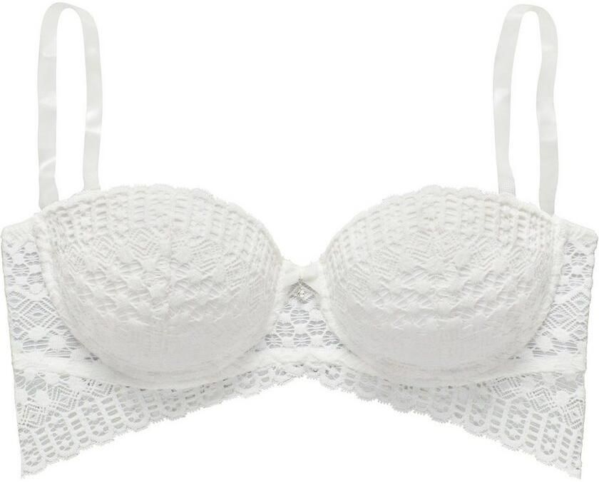 Lascana Push-up-bh met veel draagmogelijkheden en kant in fluwelen look lingerie - Foto 5