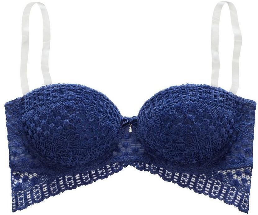 Lascana Push-up-bh met veel draagmogelijkheden en kant in fluwelen look lingerie - Foto 6
