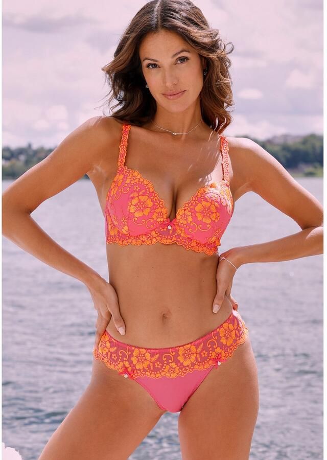 Lascana String Wanda Dessous met borduurkant in gebloemde look - Foto 2