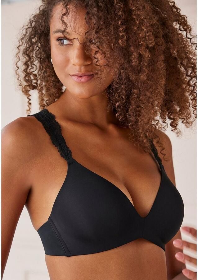 Lascana Push-up-bh zonder beugel met prachtige kantbanden lingerie