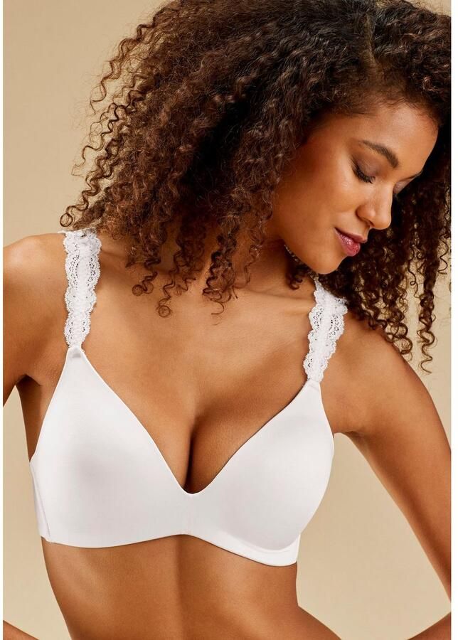 Lascana Push-up-bh zonder beugel met prachtige kantbanden lingerie