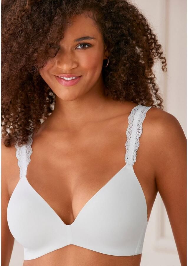 Lascana Push-up-bh zonder beugel met prachtige kantbanden lingerie