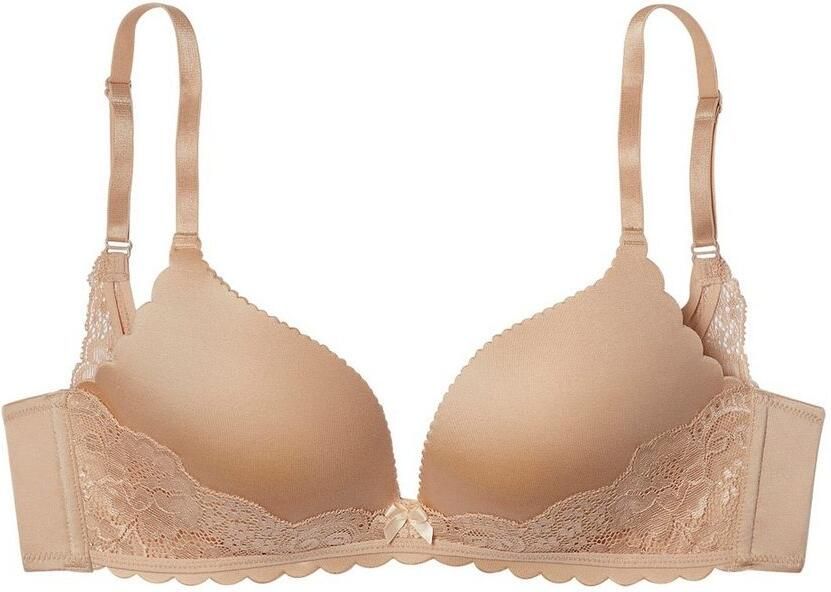 Lascana Push-up-bh zonder beugels met extra platte randen en fijne kant ondergoed - Foto 5