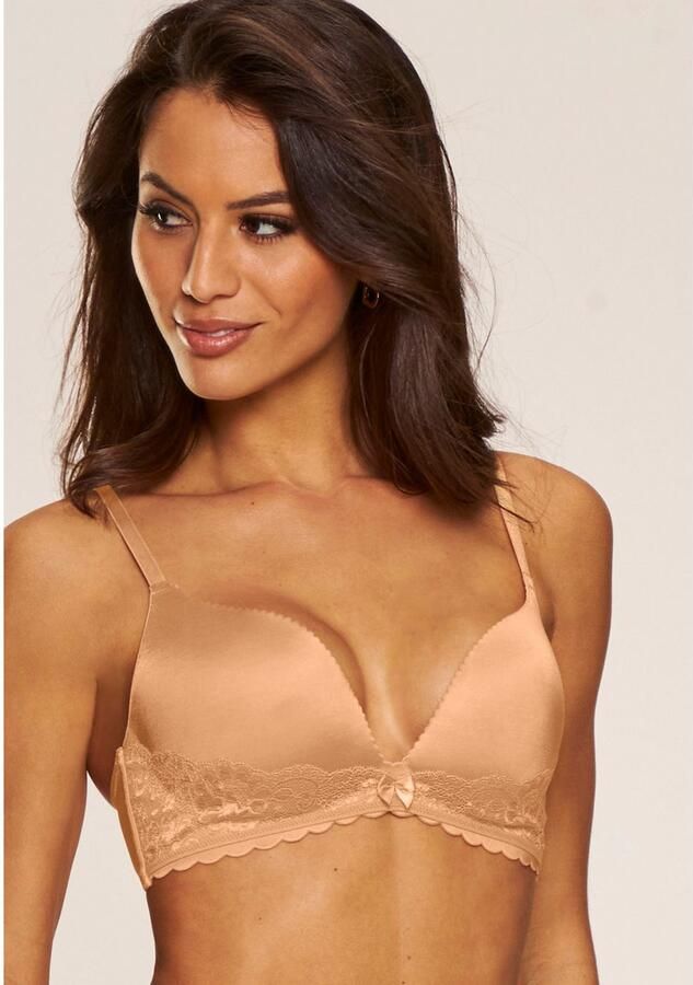 Lascana Push-up-bh zonder beugels met extra platte randen en fijne kant ondergoed - Foto 4