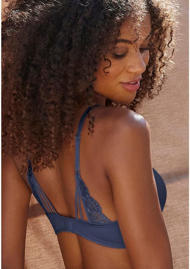 Lascana Push-up-bh zonder beugels met extra platte randen en fijne kant ondergoed - Foto 2