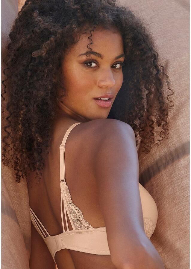 Lascana Push-up-bh zonder beugels met extra platte randen en fijne kant ondergoed - Foto 2