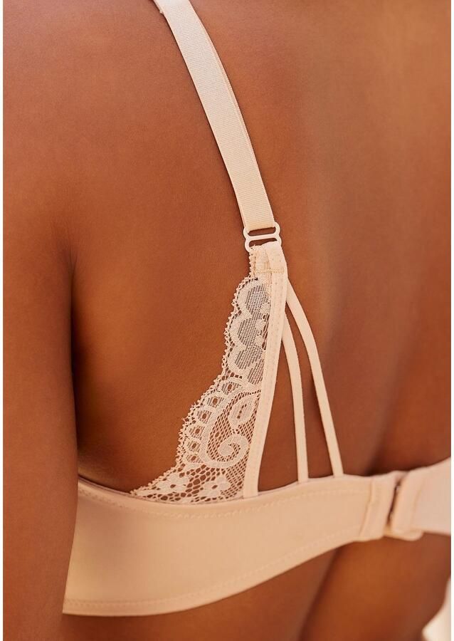 Lascana Push-up-bh zonder beugels met extra platte randen en fijne kant ondergoed - Foto 3