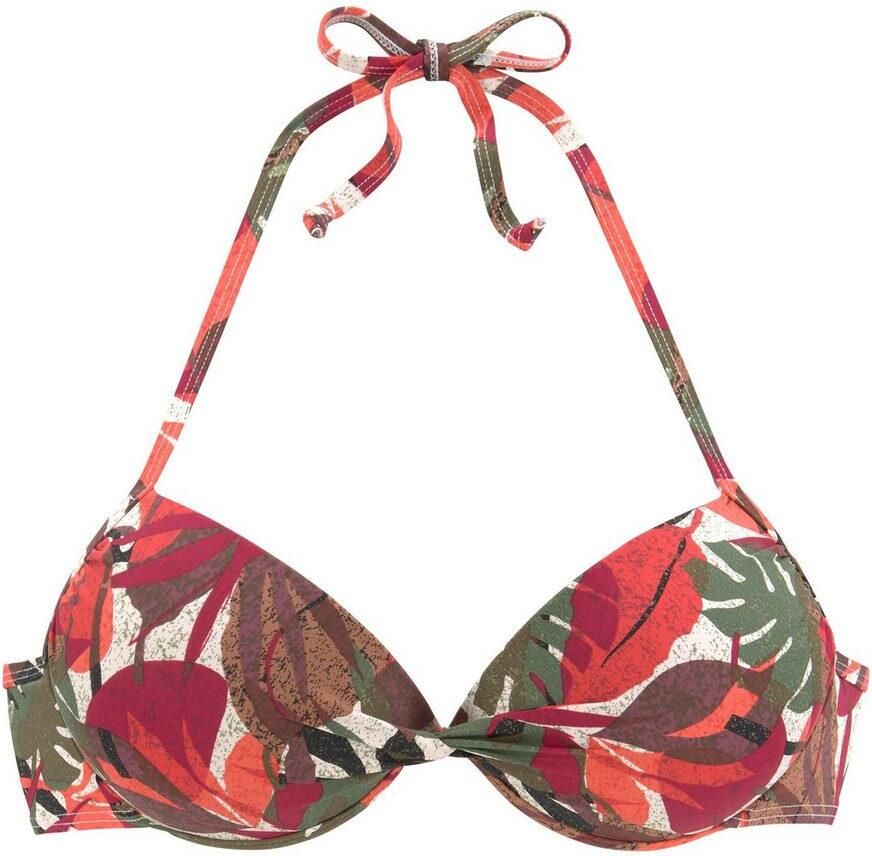 Lascana Push-upbikinitop AVA in tropisch design