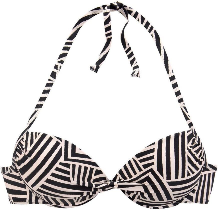 Lascana Push-upbikinitop Cleo met geometrische print
