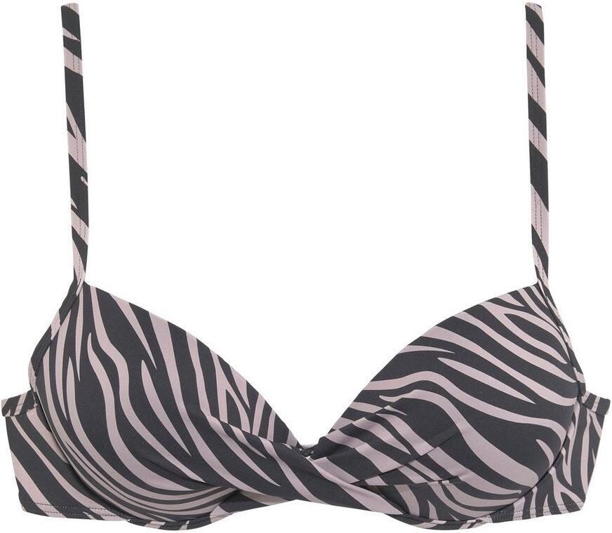 Lascana Push-upbikinitop Kaa in animaldesign