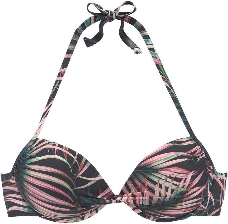 Lascana Push-upbikinitop Reese met palm print - Foto 4