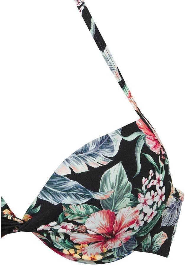 Lascana Push-upbikinitop Salsa met mooie bloe print - Foto 6