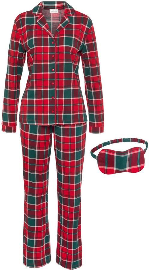 Lascana Pyjama incl. slaapmasker (set 3-delig 3-delig) - Foto 5